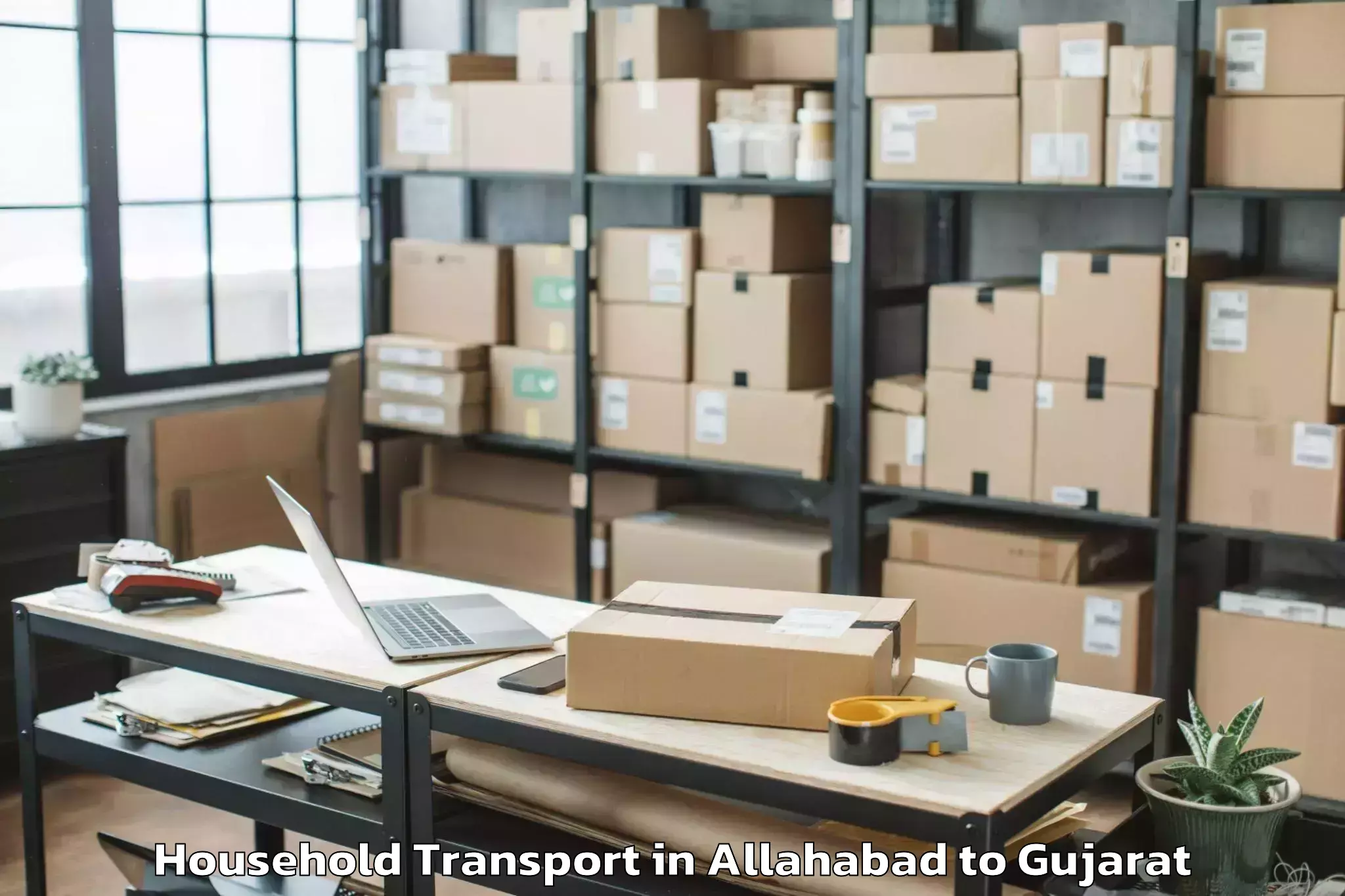 Book Allahabad to Balasinor Household Transport